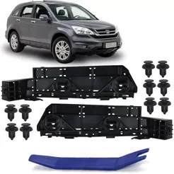 Kit Guia Garra Suporte Fixação Parachoque DIanteiro Para Honda CRV 2007 2008 2009 A 2011 Todos