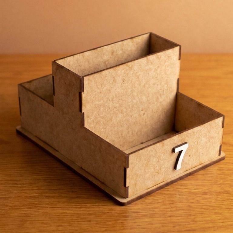 Kit 10 Porta Comanda Numerado em MDF com Divisórias Organizador de Mesa Restaurante Lanchonete
