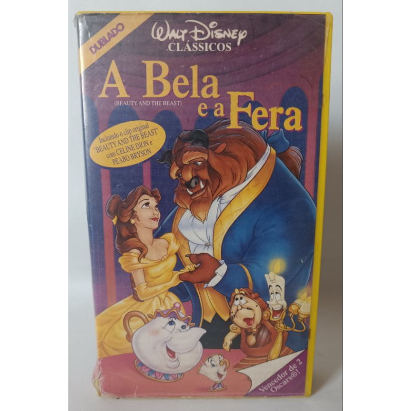VHS A Bela e A Fera Dublado Walt Disney Clássicos filme desenho infantil colecionador