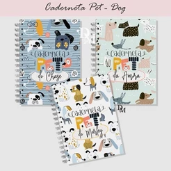 Caderneta de Vacinação para Pets Cão e Gato Capa Dura A5