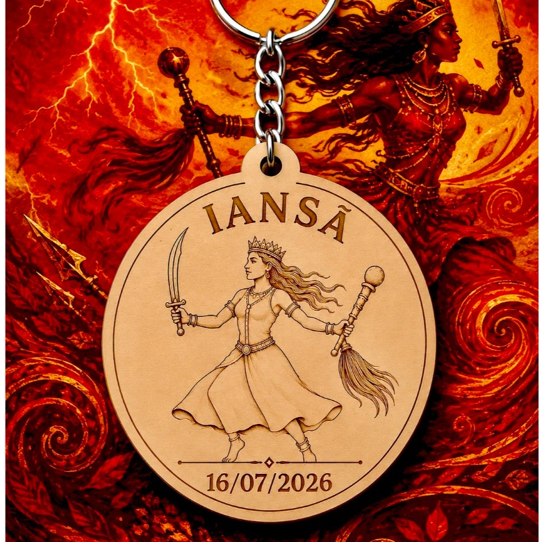 KIt Chaveiro IANSÂ MULHER ESPADA, para candomblé, orixás, decoração festa lembrancinhas