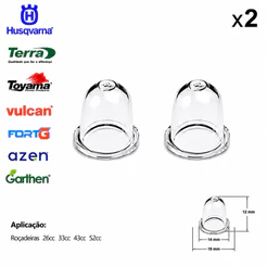 Kit 2 Bulbo Prime Bolha Injetor De Gasolina Para Roçadeiras 26cc 33cc 43cc 52cc