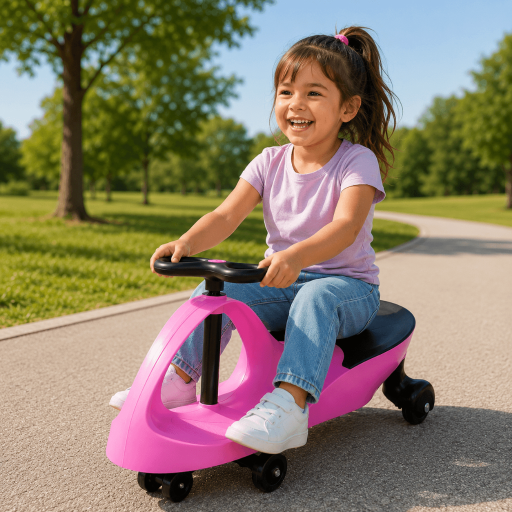 Carrinho Infantil de Rolimã Bang Toys Gira 360 Swing Car Move Rosa