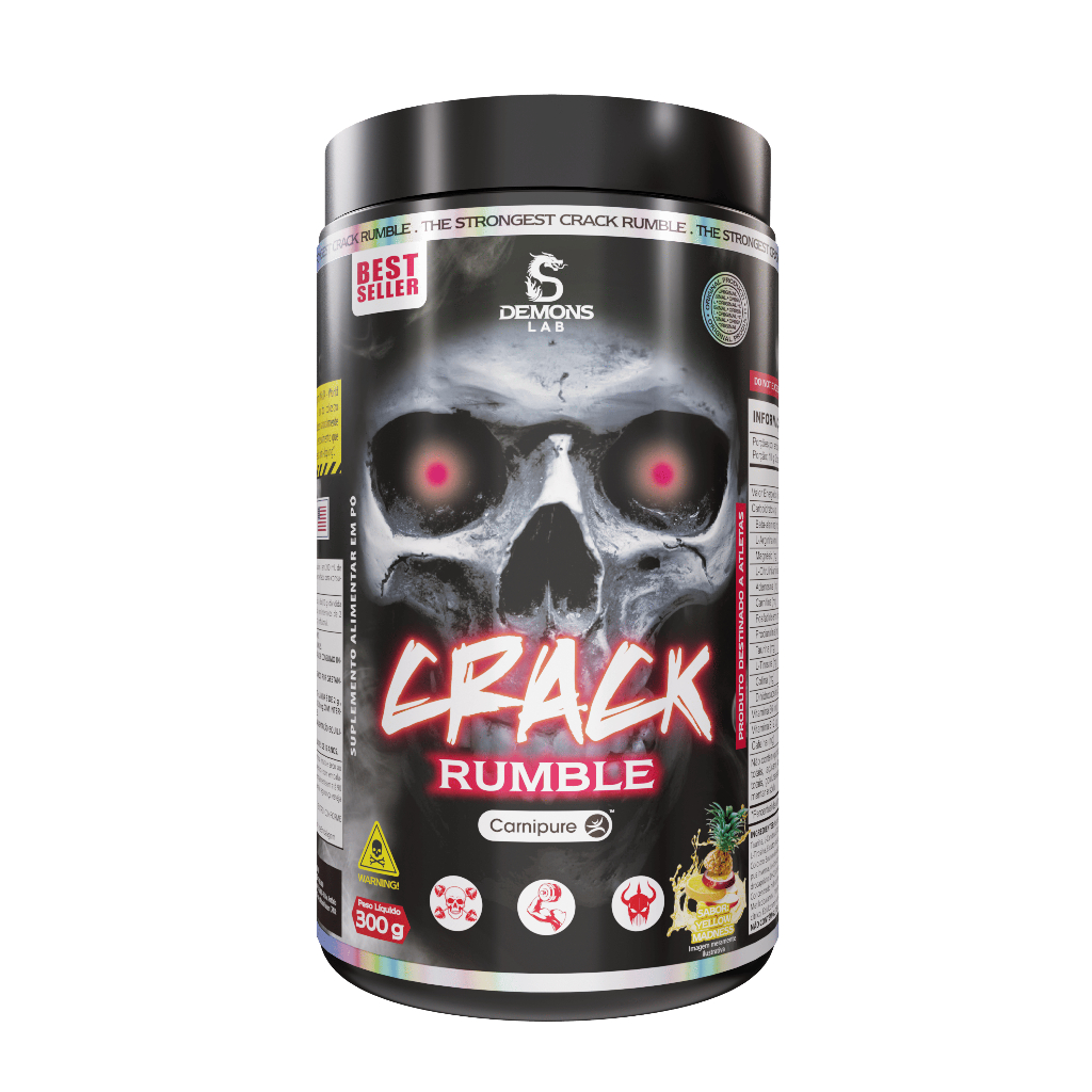 Pré Treino Aminoácidos/cafeína Pré Treino Crack 300g - Demons Lab - Lançamento Top Pó Yellow Madness