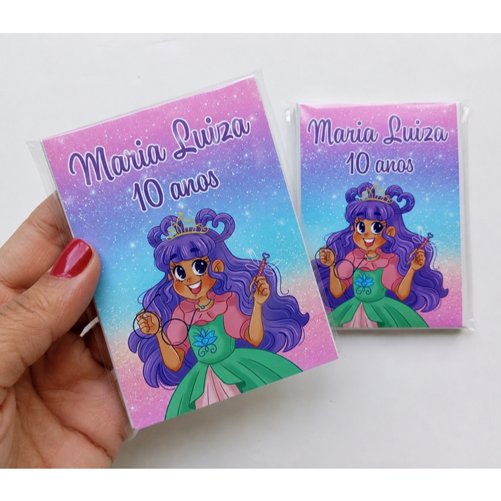 Kit Mini Bloquinho Princesa Desastrada Personalizado | Lembrancinha de Festa 10/20/30/40/50