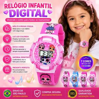 Relógio Musical Infantil Menino Menina Relógio Digital Envio Imediado