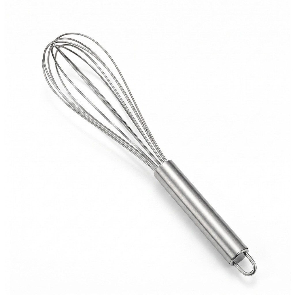 Batedor Fuê Fouet De Ovos Profissional 25cm Inox Misturador Claras Resistente Utensilio de Cozinha