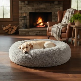 CAMA DONUT NUVEM PET PELUCIA REDONDA CAMA Cachorros Gatos TOCA ANTIDERRAPANTE QUALIDADE PREMIUM