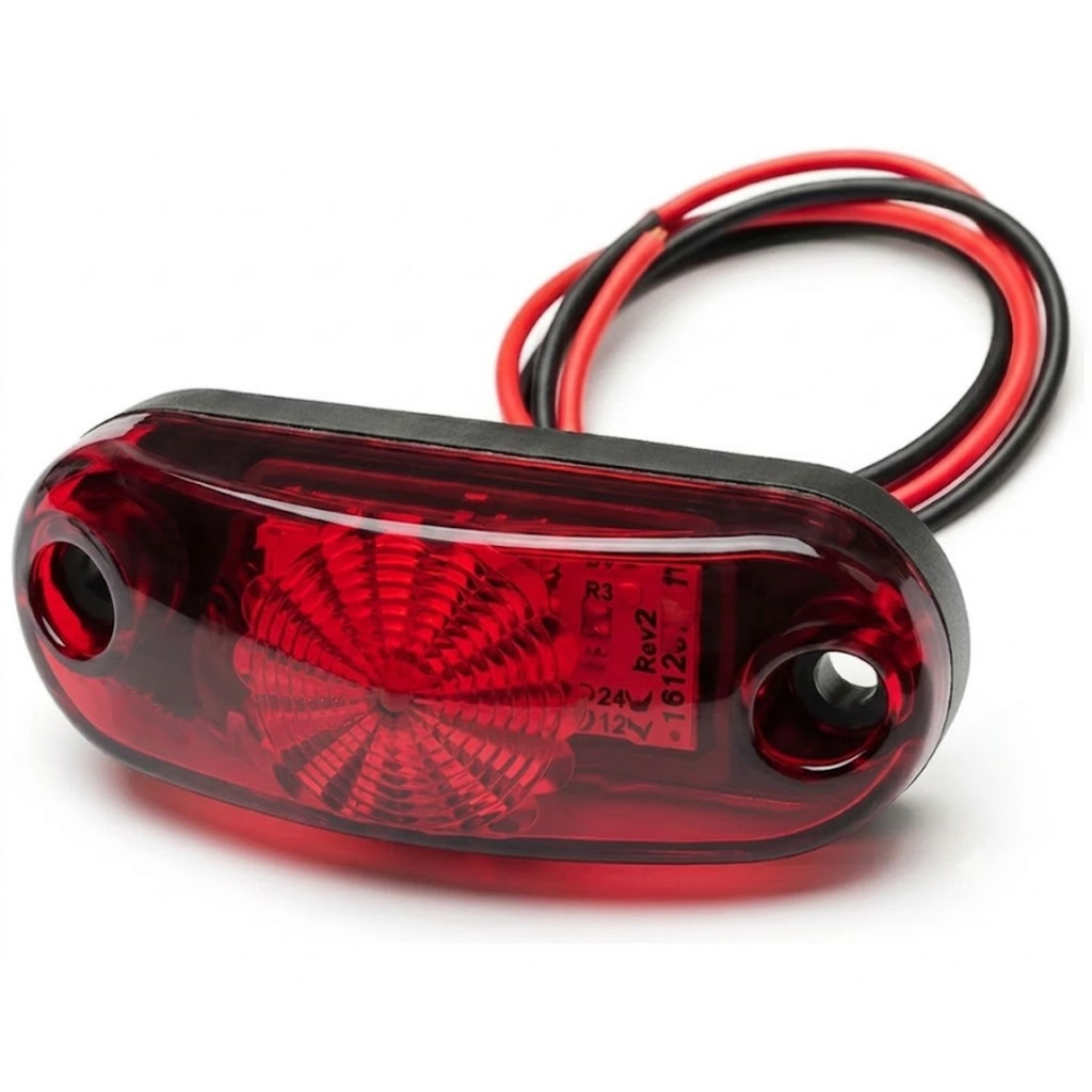 LANTERNA UNIVERSAL PLACA BAU CARRETA LED BIVOLT VERMELHO