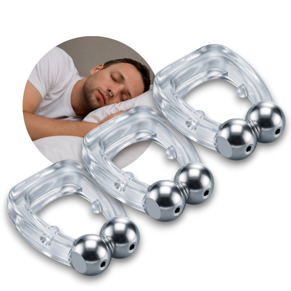 Aparelho Dilatador Nasal Magnético Kit 3 Dispositivos Clipe Anti Ronco Apneia Sono Dorme Bem