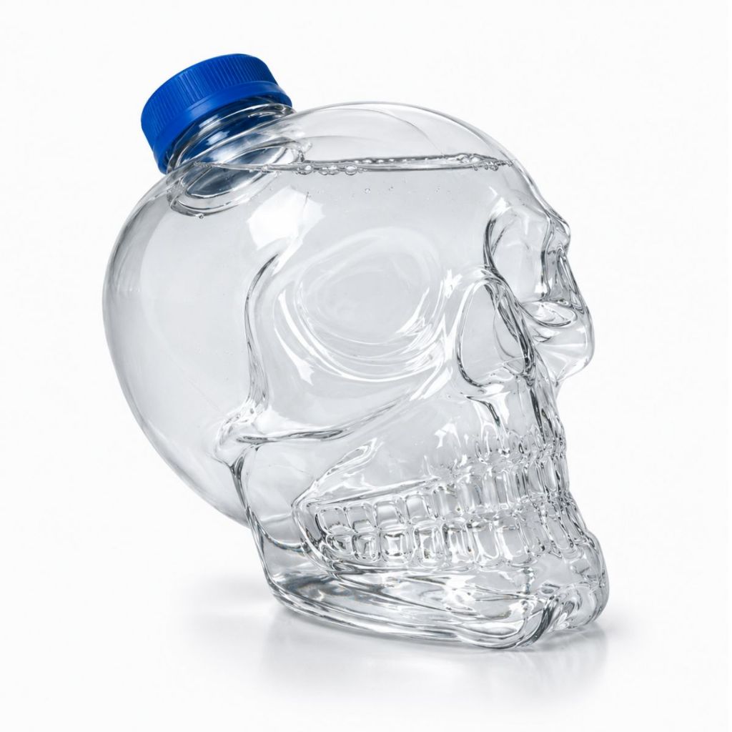 30 Garrafa CAVEIRA Plastico PET 500ml Atoxica C/ Tampa Lacre –Frasco Virgem Resistente Firme ATACADO