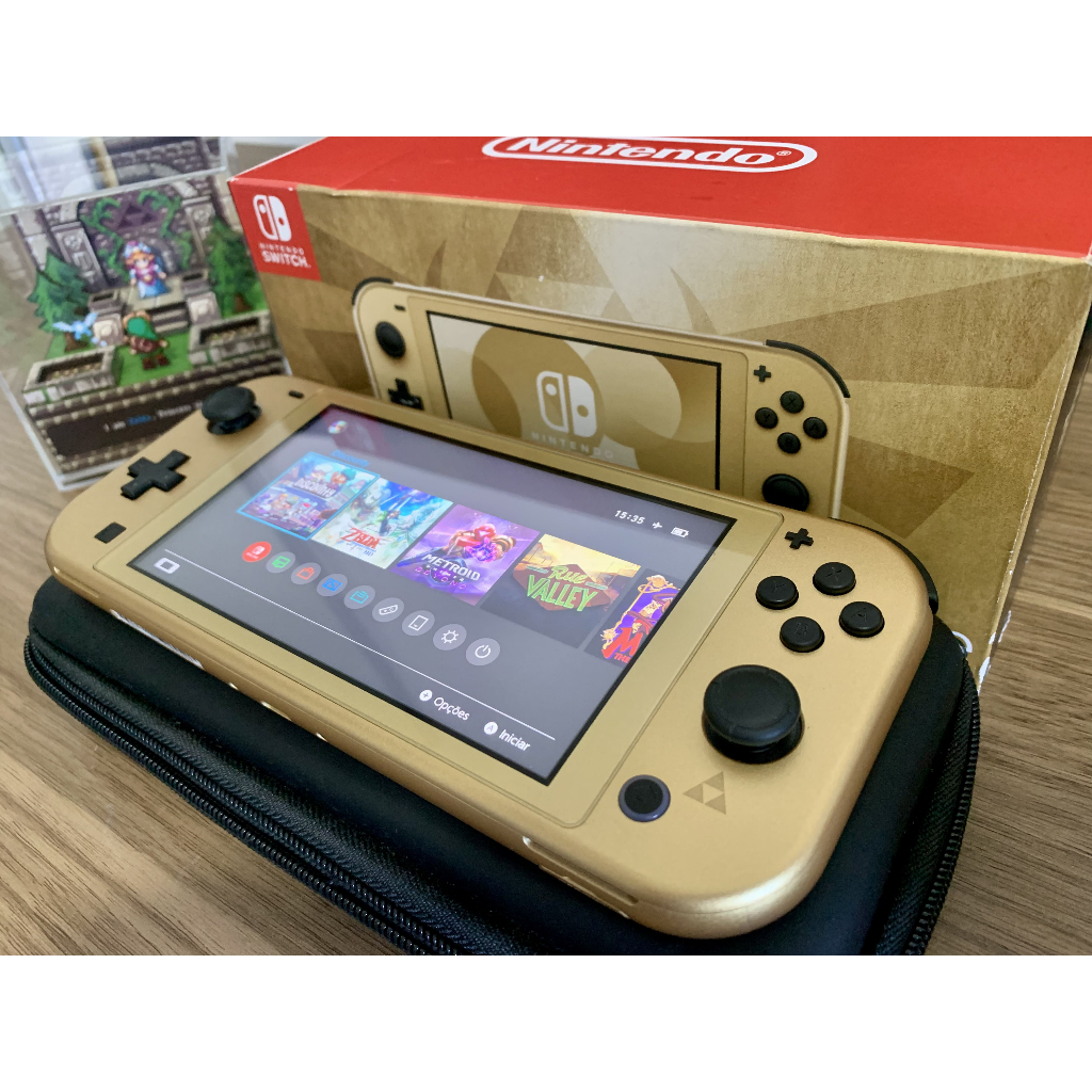 Nintendo Switch Lite - Hyrule Edition - Desbloqueado - 256 GB
