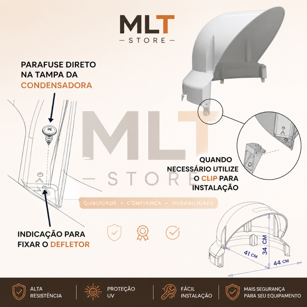 Defletor Condensadora Barril 18.000 a 30.000 btusDefletor Condensadora Barril 18.000 a 30.000 btus