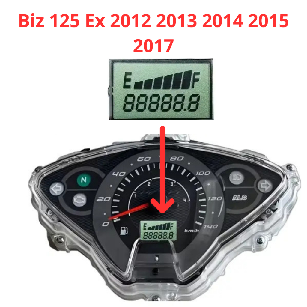 Display Lcd Led Para Painel Honda Biz 125 Ex 2011 Ao 2017