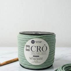 FIO CRÔ PREMIUM 3MM 100% POLIESTER COR: VERDE MENTA
