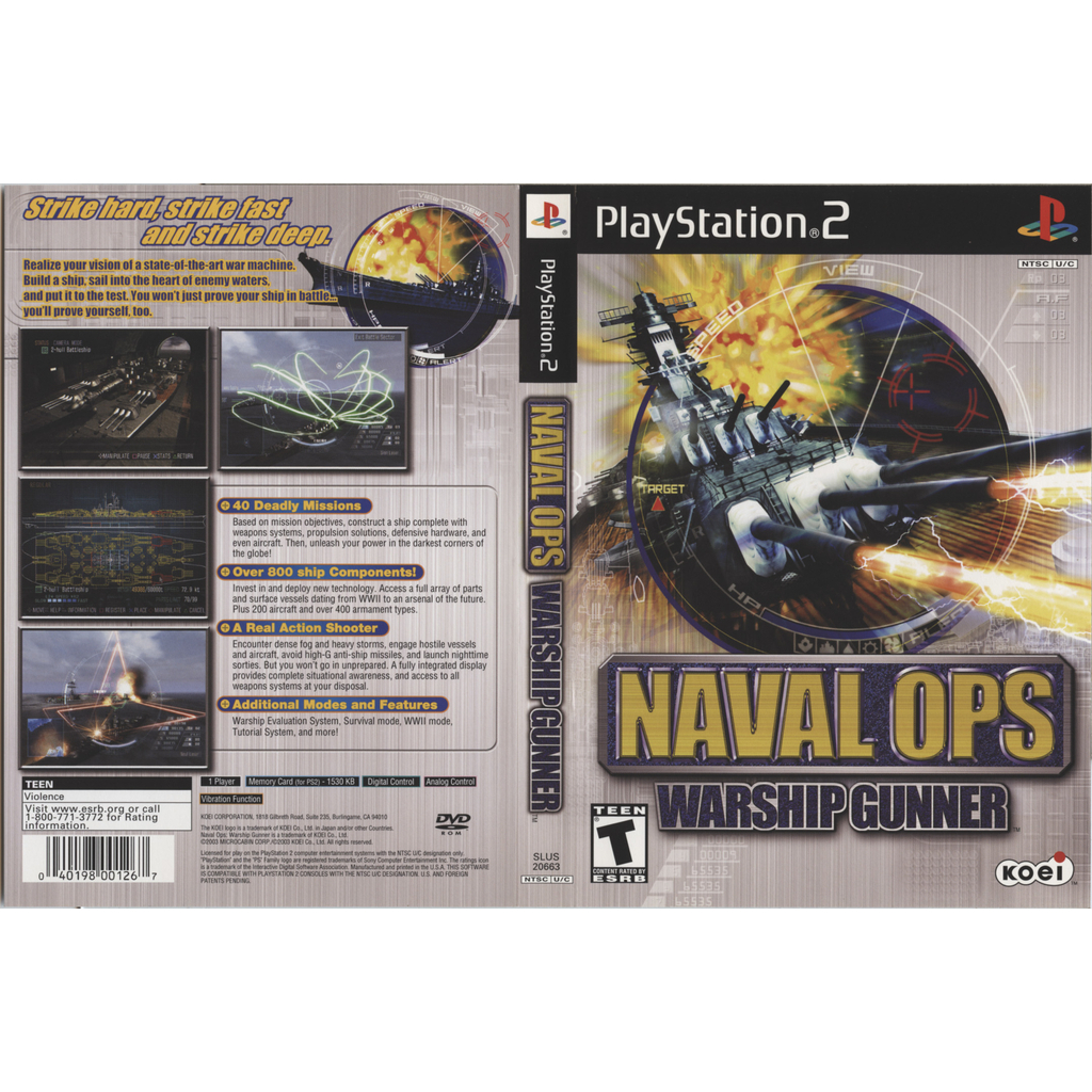Naval Ops - Warship Gunner - Jogo para PS2 em DVD