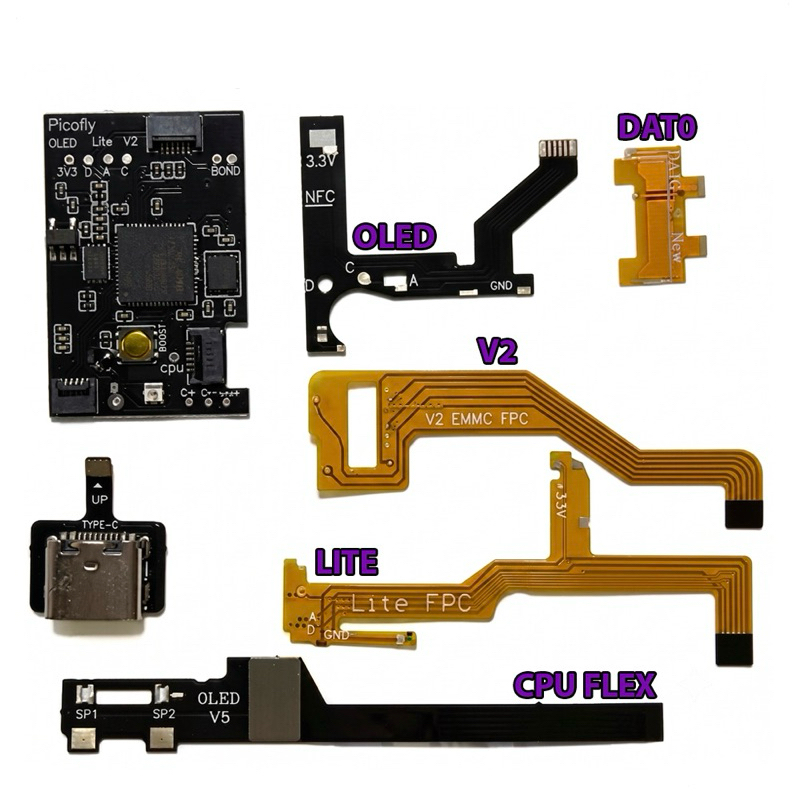 Chip Hwfly Picofly Nintendo Switch V1/V2/Lite/OLED Desbloqueio Modchip 3 em 1