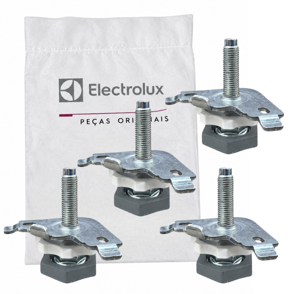 Kit 4 Pé Nivelador Lava e Seca Electrolux LSE11 Original