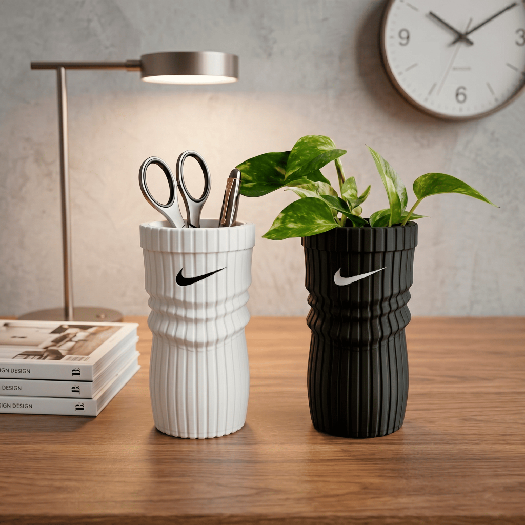 Organizador de Mesa e Vaso de Plantas em Formato de Meia Cano Alto Esportiva