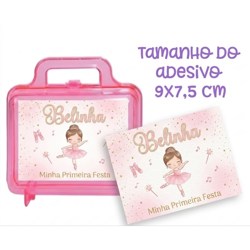 12 adesivos rótulos personalizados lembrancinha de aniversario para maletinha acrilica 9x7,5cm personagens criança