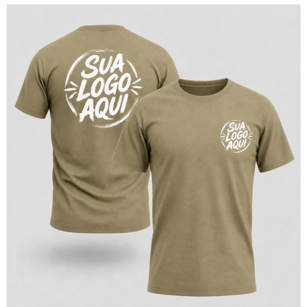 Camiseta Personalizada Basica Estampada Uniforme Empresa 100% Algodão Logo