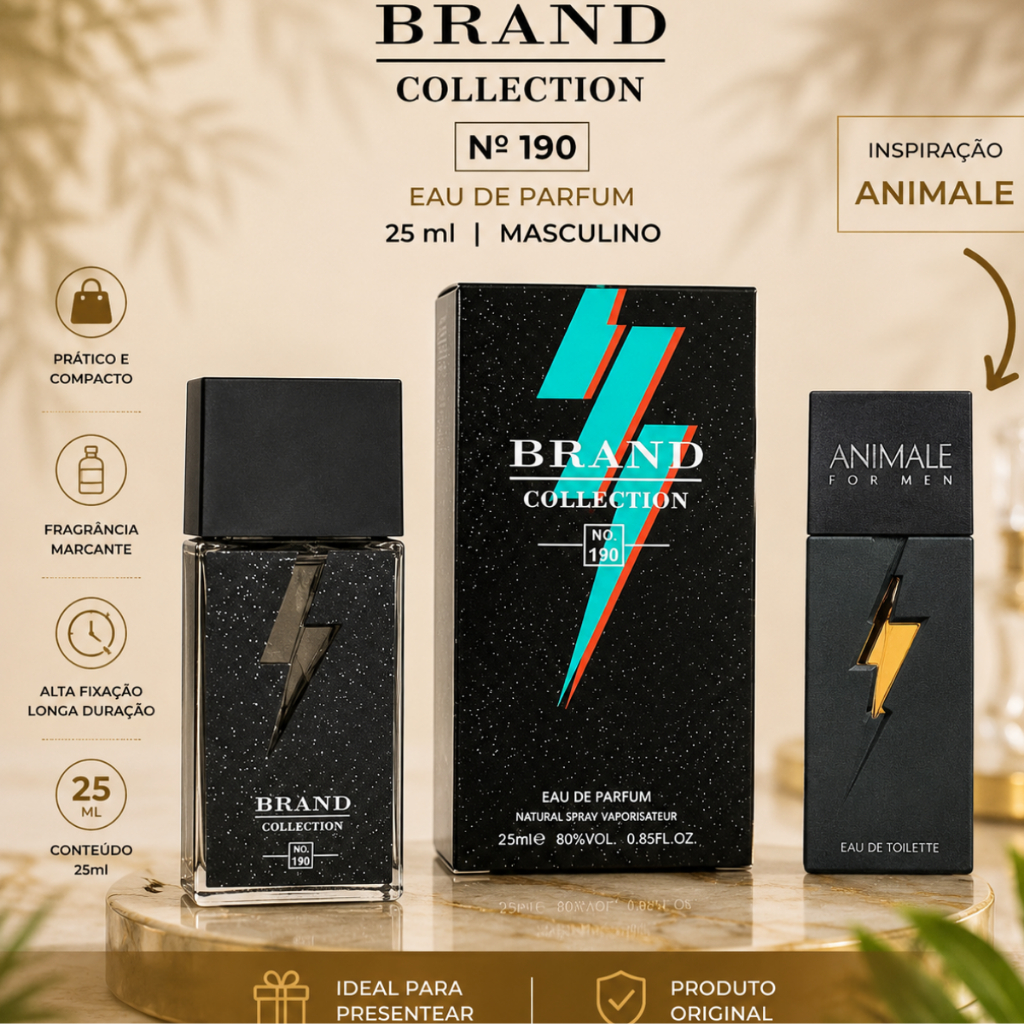 Perfume Masculino  Animale Brand Collection  N°910 25ml Original Alta Fixação