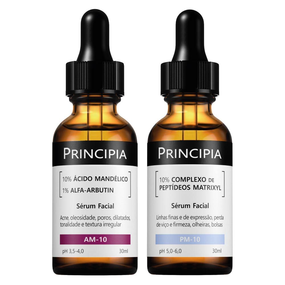 Principia Kit 2 Séruns  Mandélico + Peptídeos