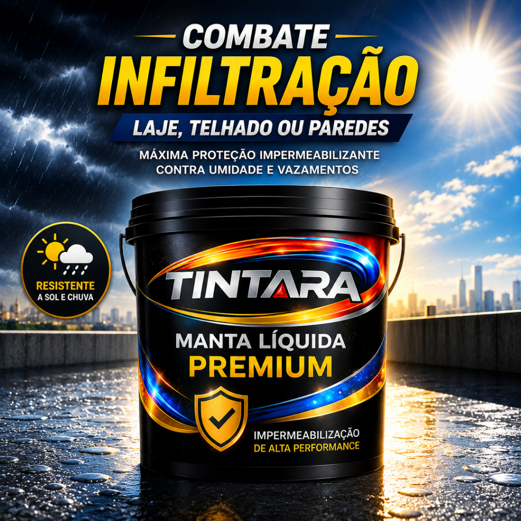 Manta Líquida Impermeabilizante 18KG/5KG– Evita Mofo e Combate Infiltrações Parede Piso Laje Telhado