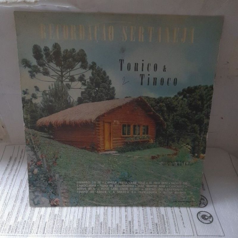 lp vinil tonico e tinoco recordação sertanejo 1973