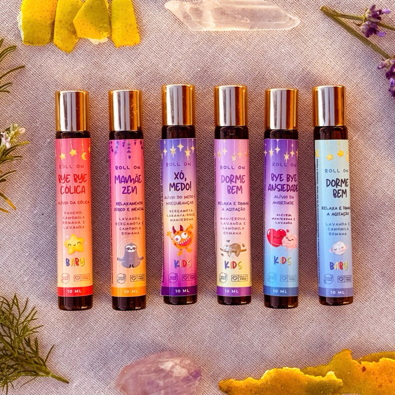 Aromaterapia Infantil Cólica Bebê criança Natural Blend Óleos Essenciais dormir melhor insônia ansiedade calma medo