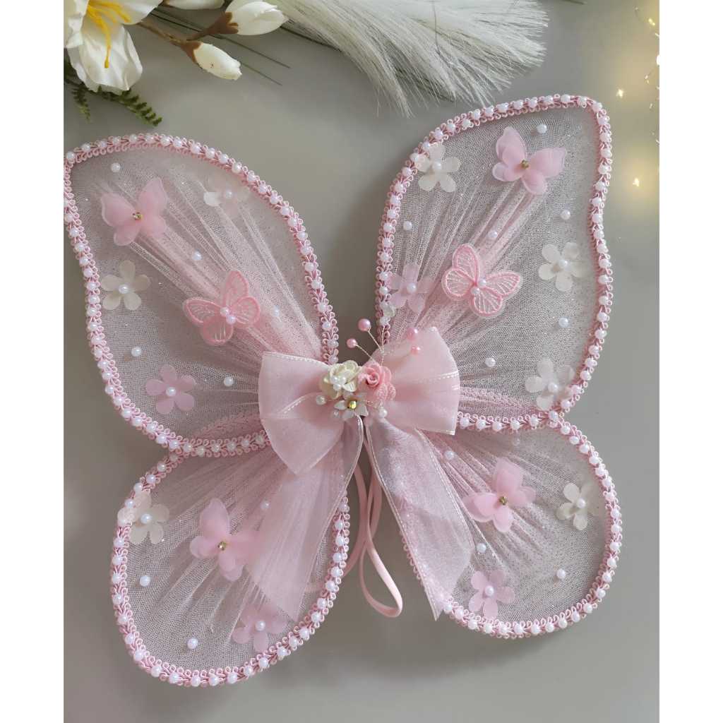 Asa de borboleta infantil luxo com brilho/ asa jardim encantado — imagem 2 de 2