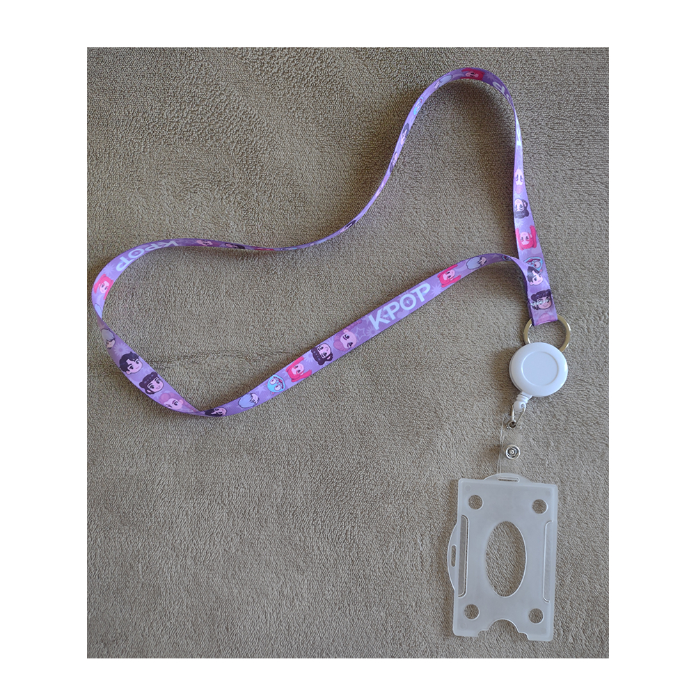 Porta-crachá de identificação infantil Kpop Demon Hunters Zoey Mira Rumi