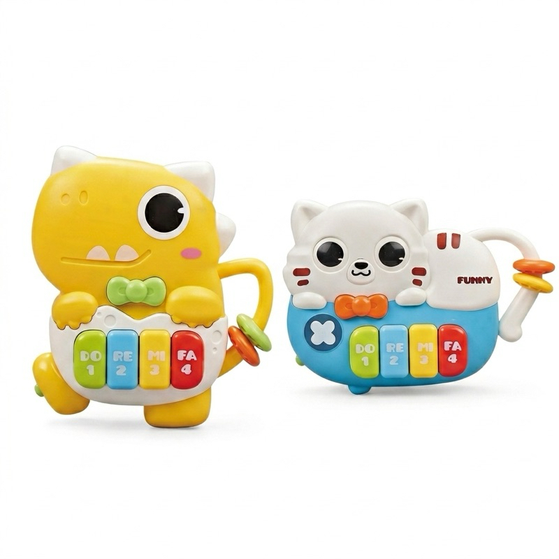 Teclado Piano Animal Brinquedo Educativo Com Luz e Som +12 Meses