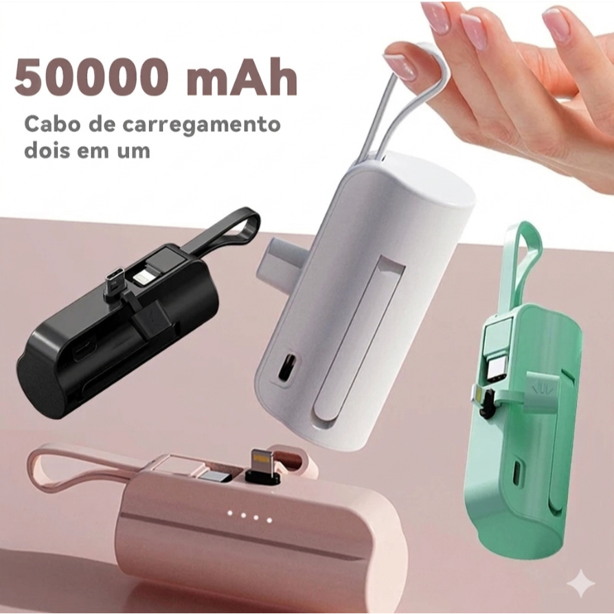 Mini carregador portatil power bank para celular IPNHONE Samsung Xiaomi