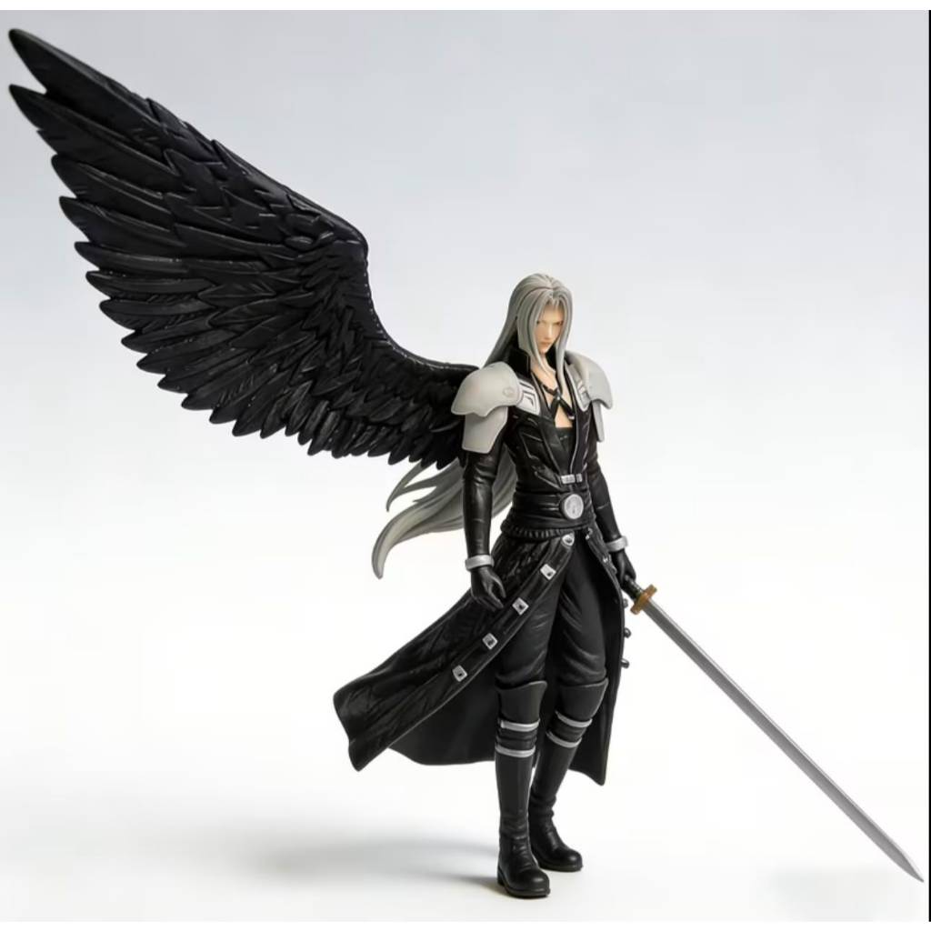 Action Figure Sephiroth jogo Final Fantasy VII, Crisis Core, Remake 32 cm FF7 boneco de ação