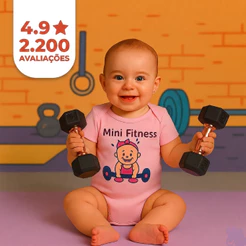 Chocalho Halter Fitness para Bebê Brinquedo Sensorial Atóxico Pegada Segura e Confortável