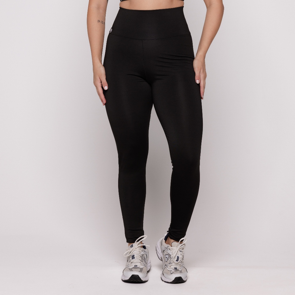 Calça Legging Grace Preta Fitness Treino Feminina Forro Duplo AQN SPORT