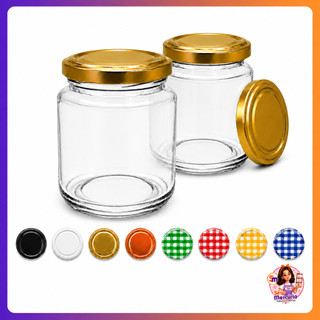 Kit 12/24 Pote de Vidro 240ml Belém Tampa Metálica Hermético Para Geleia Doce Conserva Bo…