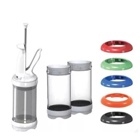 Kit Porcionador Fifo Para Molhos E Caldas 710ml Portion Pal com 3 Bisnagas e 4 Anéis