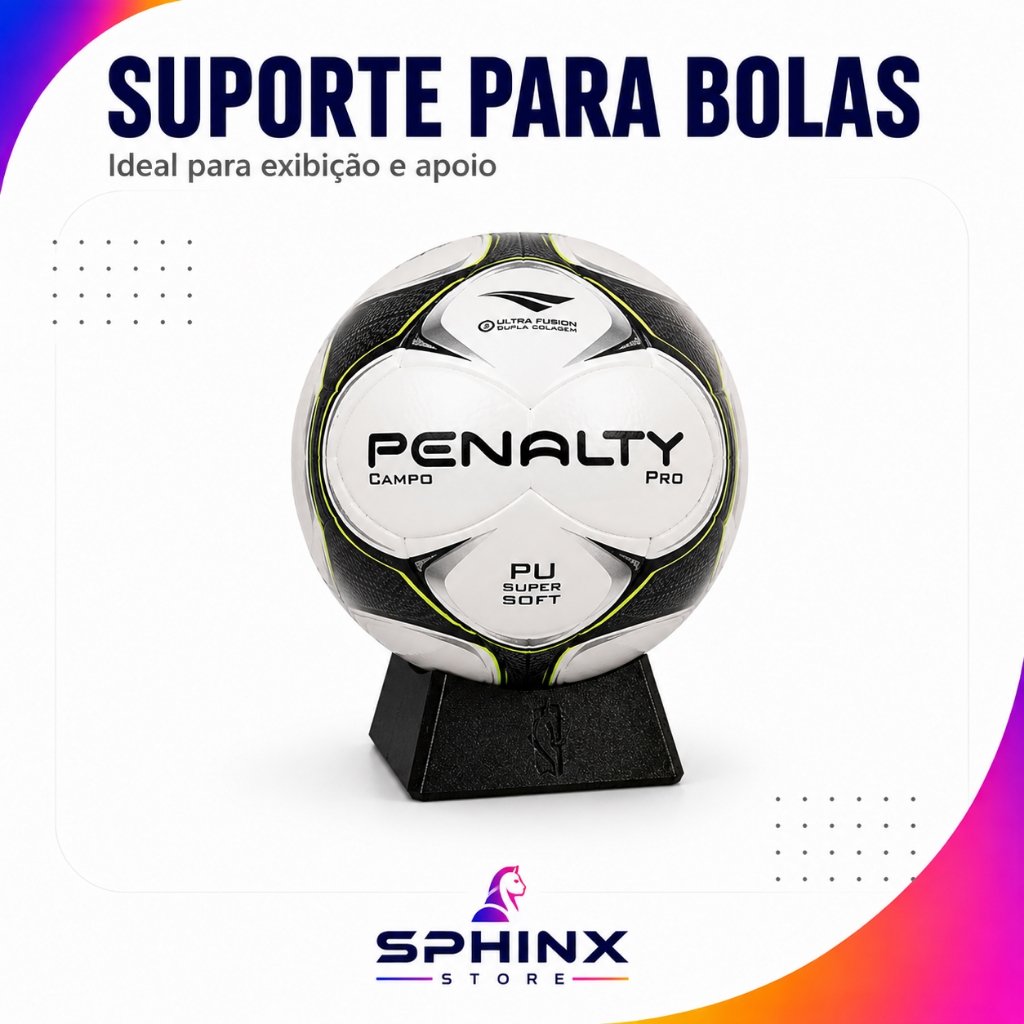 Suporte de mesa expositor para Bola Futebol Basquete Vôlei Handball Futvolei Vitrine Base