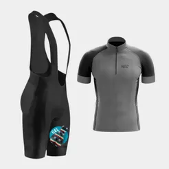 Roupa Ciclismo Masculino Conjunto Bretelle Forro Gel Camiseta Way Fresh Manga Curta Bike Pedal Speed