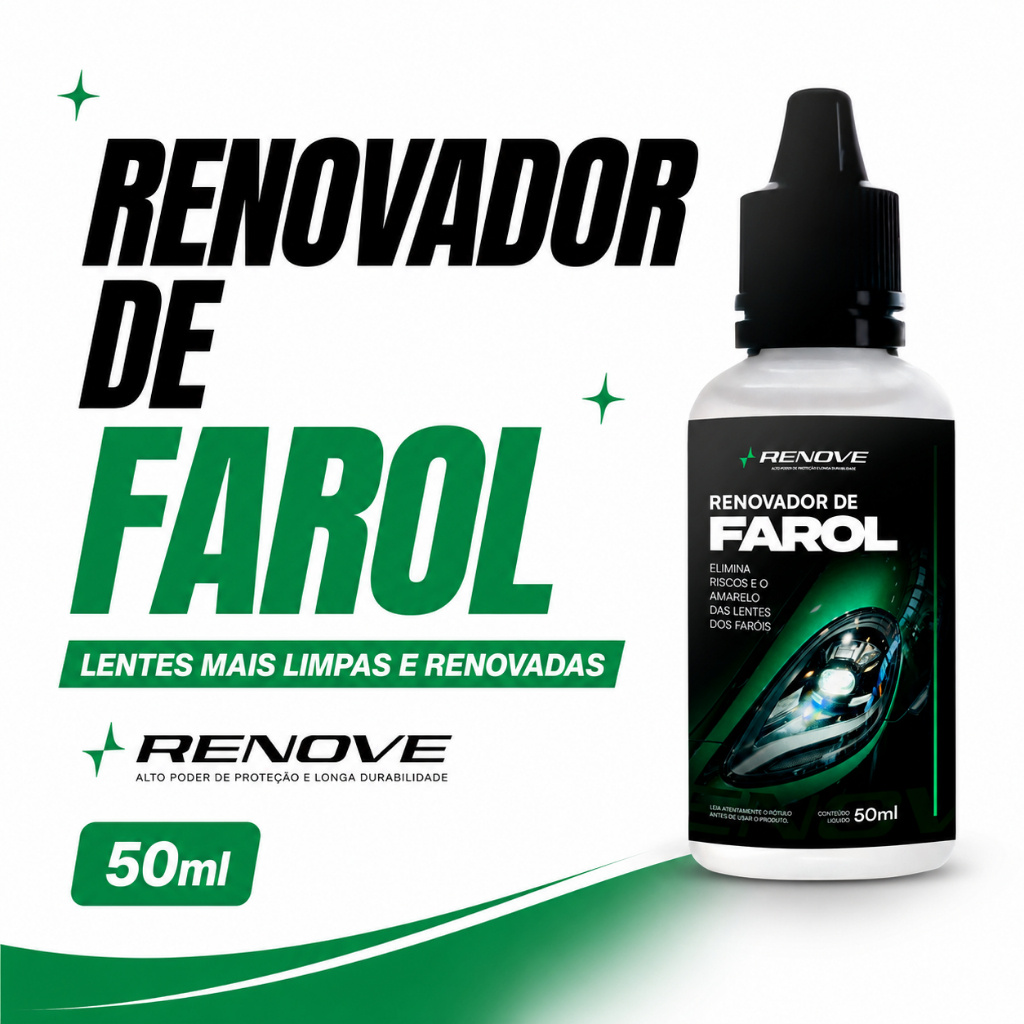 Restaurador de Faróis Renove + Estopa - Mais Transparência e Brilho