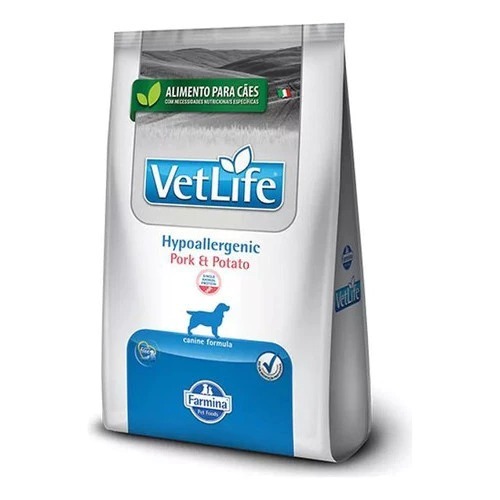 Ração Vet Life Hypoallergenic Pork & Potato para Cães Adultos 10.1kg - Hipoalergênica com Carne Suína e Batata