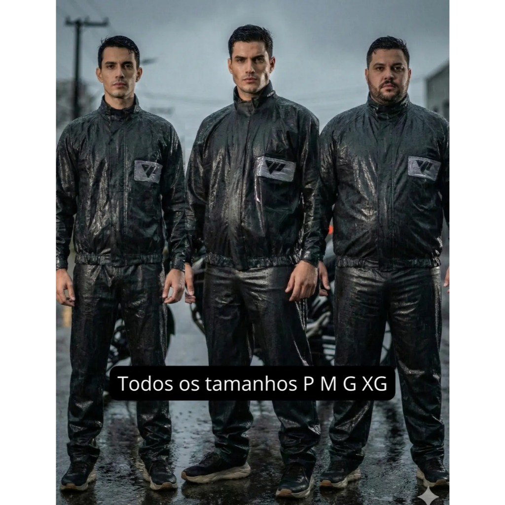 Capa de Chuva G Motociclista Pantaneiro Material Impermeável PVC