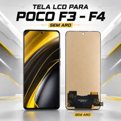 Frontal Tela Display Touch LCD Universal Rdm Poco F3 F4 Sem Aro - Testada + Toque Fluido + Encaixe Perfeito