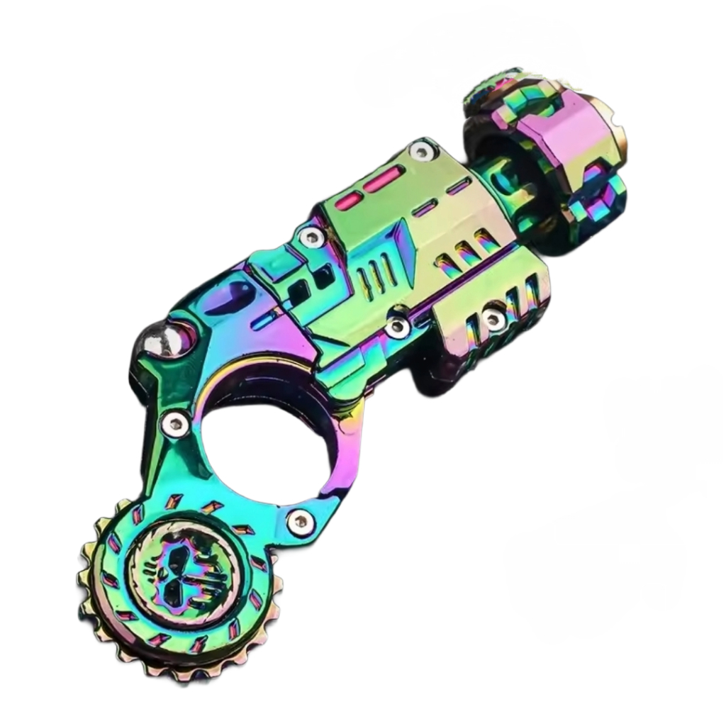 Hand Spinner Arma de Brinquedo Revólver Pistola Alivio Ansiedade Fidget Anti Estresse Adulto Metal