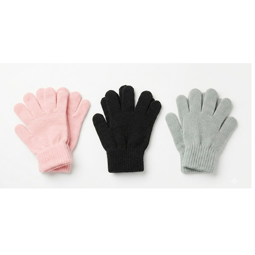 Par de Luva Infantil de Inverno para Bebê em Lã Macia e Quentinha – 12cm