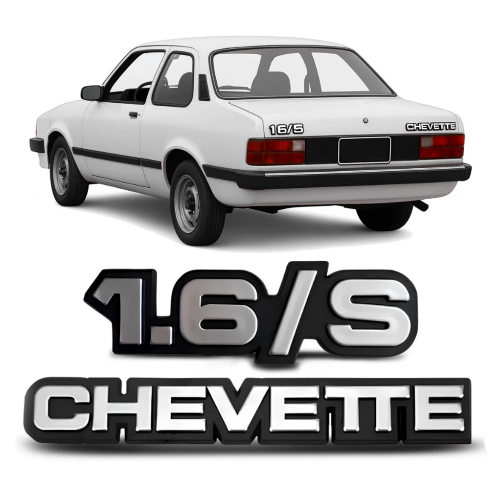 Kit Emblema Chevette Cinza 1982 A 1995
