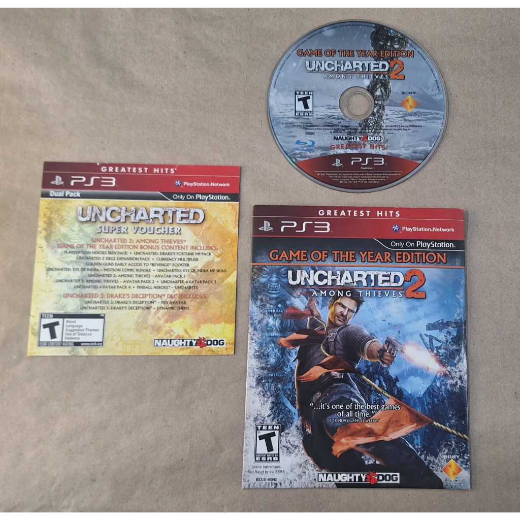 Uncharted 2 Among Thieves Ps3 - Físico Original - Envelope