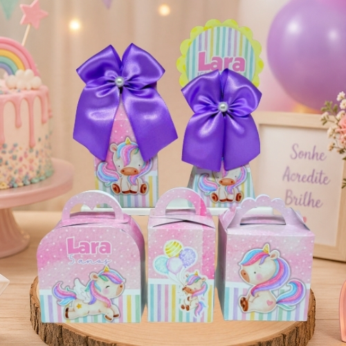 Personalizados Unicórnio fofo | Lembrancinhas Infantil  Caixinhas Personalizadas mimos Festas Aniversario